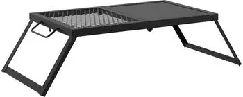 vidaXL Faltbarer Campinggrill, legierter Stahl, schwarz (42030067)