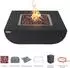 Gardenson Feuertisch Aurora aus Faserbeton, schwarz, 87x87x36cm (OFG114DE)