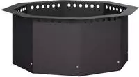 vidaXL Feuerstellenring Schwarz 60 x 60 x 25 cm Stahl
