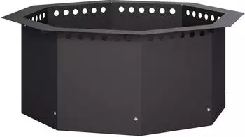 vidaXL Feuerstellenring schwarz 60x60x25cm Stahl