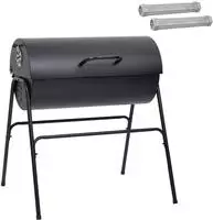 vidaXL Fassgrill mit 2 Kochrosten 3 stk. 80 x 73 x 90 cm Metall