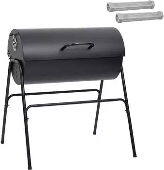vidaXL Fassgrill mit 2 Kochrosten, 80x73x90cm, Metall (3443030)