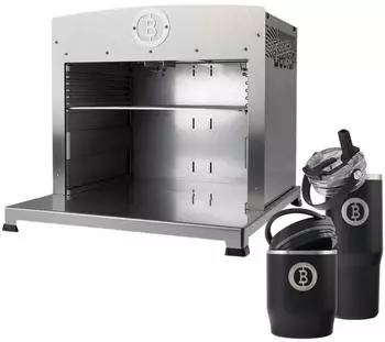 Beefer Twin Pro Oberhitzegrill Propan 50mbar 800&deg;C ohne Trennwand mit Thermobecher & Thermobeh&auml;lter (1130001-Set1)