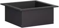 vidaXL Feuerstellenring Schwarz 90 x 90 x 25 cm Stahl