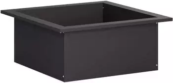 vidaXL Feuerstellenring schwarz 90x90x25cm Stahl