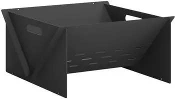 vidaXL Feuerstelle schwarz 40x40x20cm Stahl