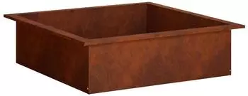 vidaXL Feuerstellenring Rostoptik 90x90x25cm Wetterfeststahl