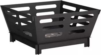 vidaXL Feuerstelle schwarz, 60x60x30cm, Stahl