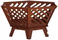 vidaXL Feuerstelle Rostoptik 60 x 53 x 30 cm Wetterfeststahl