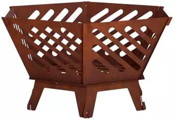vidaXL Feuerstelle Wetterfeststahl Rostoptik 60x53x30cm
