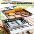Outsunny Gasgrill 2,4kW 2 Edelstahl-Brenner Grillwagen (846-133V91SR)