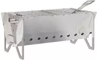 vidaXL Camping Feuerstelle 42 x 22 x 18 cm Edelstahl Silber