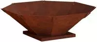 vidaXL Feuerstelle Rostoptik 50 x 50 x 15,5 cm Wetterfeststahl