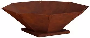 vidaXL Feuerstelle Wetterfeststahl Rostoptik 50x50x15,5cm