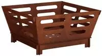 vidaXL Feuerstelle Rostoptik 60 x 60 x 30 cm Wetterfeststahl
