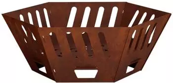 vidaXL Feuerstelle Rostoptik 60x60x23cm Wetterfeststahl