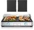 Arendo Gourmet Tischgrill 2 Grillzonen 2800W Antihaftbeschichtung (308387)