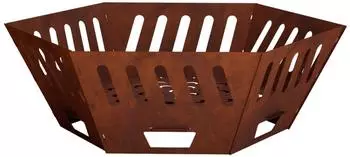 vidaXL Feuerstelle Rostoptik 80x80x28cm Wetterfeststahl