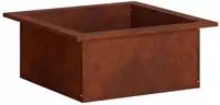 vidaXL Feuerstellenring Rostoptik 90 x 90 x 25 cm Wetterfeststahl