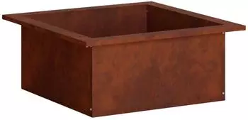 vidaXL Feuerstellenring Rostoptik 90x90x25cm Wetterfeststahl (8012619)