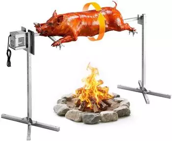 VEVOR Drehspie&szlig;-Lammgrill elektrisch 60kg 1321mm Edelstahl 38W