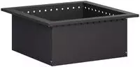 vidaXL Feuerstellenring Schwarz 60 x 60 x 25 cm Stahl