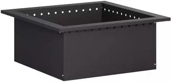 vidaXL Feuerstellenring Stahl schwarz 60x60x25cm