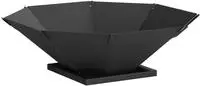 vidaXL Feuerstelle Schwarz 50 x 50 x 15,5 cm Stahl