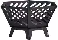 vidaXL Feuerstelle Schwarz 60 x 53 x 30 cm Stahl