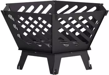 vidaXL Feuerstelle schwarz 60x53x30cm Stahl
