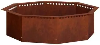 vidaXL Feuerstellenring Rostoptik 80x80x25cm Wetterfeststahl (8012637)