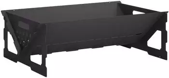 vidaXL Feuerstelle schwarz 60x40x20cm Stahl