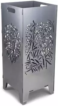 Grillrost.com Das Original Feuertonne "Baum" steckbar, Stahl mit Edelstahlf&uuml;&szlig;en (G-1926)