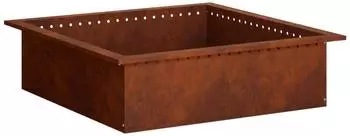 vidaXL Feuerstellenring Rostoptik 80x80x25cm Wetterfeststahl (8012629)