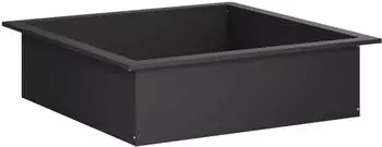 vidaXL Feuerstellenring Stahl schwarz 90x90x25cm