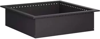 vidaXL Feuerstellenring Stahl schwarz 80x80x25cm