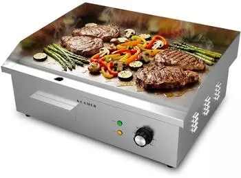 KLAMER Elektrogrill Edelstahl XL 54,5x38,5cm 3000W (50-300°C)