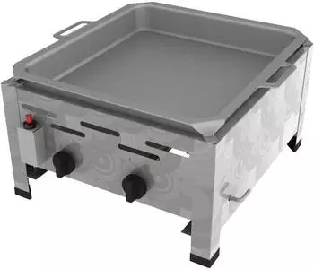 ChattenGlut Professional Gastrobräter 2-flammig, Edelstahl, 7,3kW