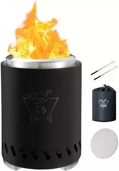 LuxusKollektion Rauchfreie Tischfeuerstelle 21,8cm, schwarz