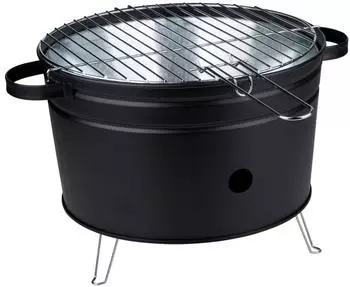 Alpina Tisch-Holzkohlegrill Edelstahl ⌀32cm, schwarz
