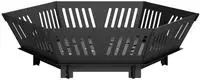 vidaXL Feuerstelle Schwarz 80 x 80 x 23 cm Stahl