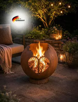 Badeko Feuerkugel „Lebensader" Edelrost Ø 52cm (0213-67)