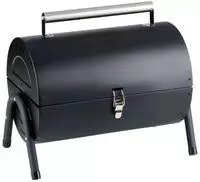 alpina Holzkohlegrill - Mini Grill - Tragbarer Tischgrill mit Grillplatte -