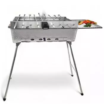 Grillpeter Mangal Astana Deluxe Holzkohlegrill 9er Spie&szlig;dreher 230V (8091240)