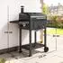 Outsunny Holzkohlegrill BBQ Smoker mit Deckel, Thermometer, höhenverstellbar