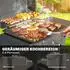 Outsunny Holzkohlegrill BBQ Smoker mit Deckel, Thermometer, höhenverstellbar