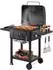 Outsunny Holzkohlegrill BBQ Smoker mit Deckel, Thermometer, höhenverstellbar