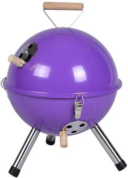 DILEGO Holzkohlegrill Mini BBQ Grill lila