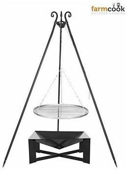 Farmcook Viking mit Pan 34 und Ø 50 cm Edelstahl-Grillrost