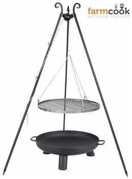 Farmcook Viking mit Pan 37 und Ø 50 cm Stahl-Grillrost